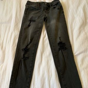 Ripped black American Eagle jeans